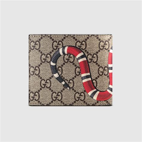 gucci supreme zip wallet|gucci snake wallet men's.